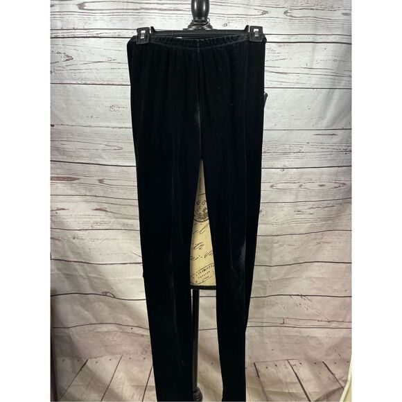 Guess Black Velvet Leggings High Waist Comfortable Slim Fit Small S/P - Picture 1 of 4
